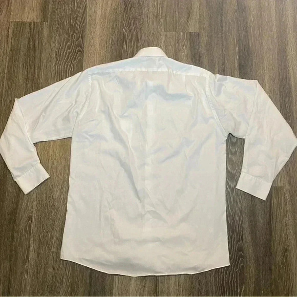 Mens White Van Heusen Lux Sateen Regular Fit White Button Up - 16 34/35 - Picture 5 of 8